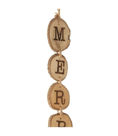 Guirlande Déco en Bois Mery Christmas 90cm Naturel