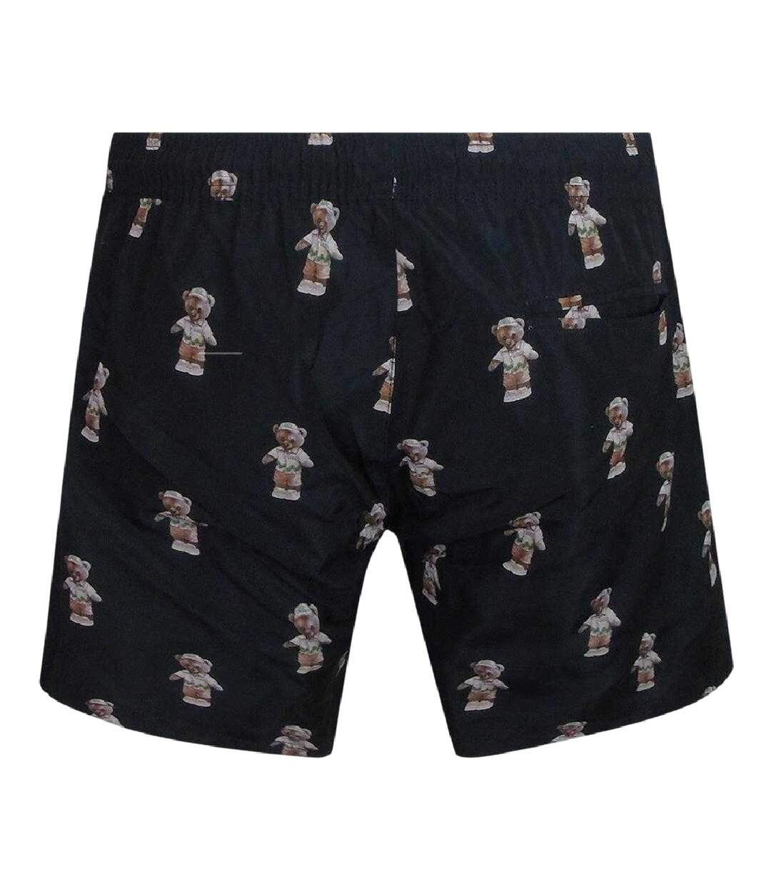 Mens Polyester Teddy Bear Swim Shorts Black Philipp Plein-2