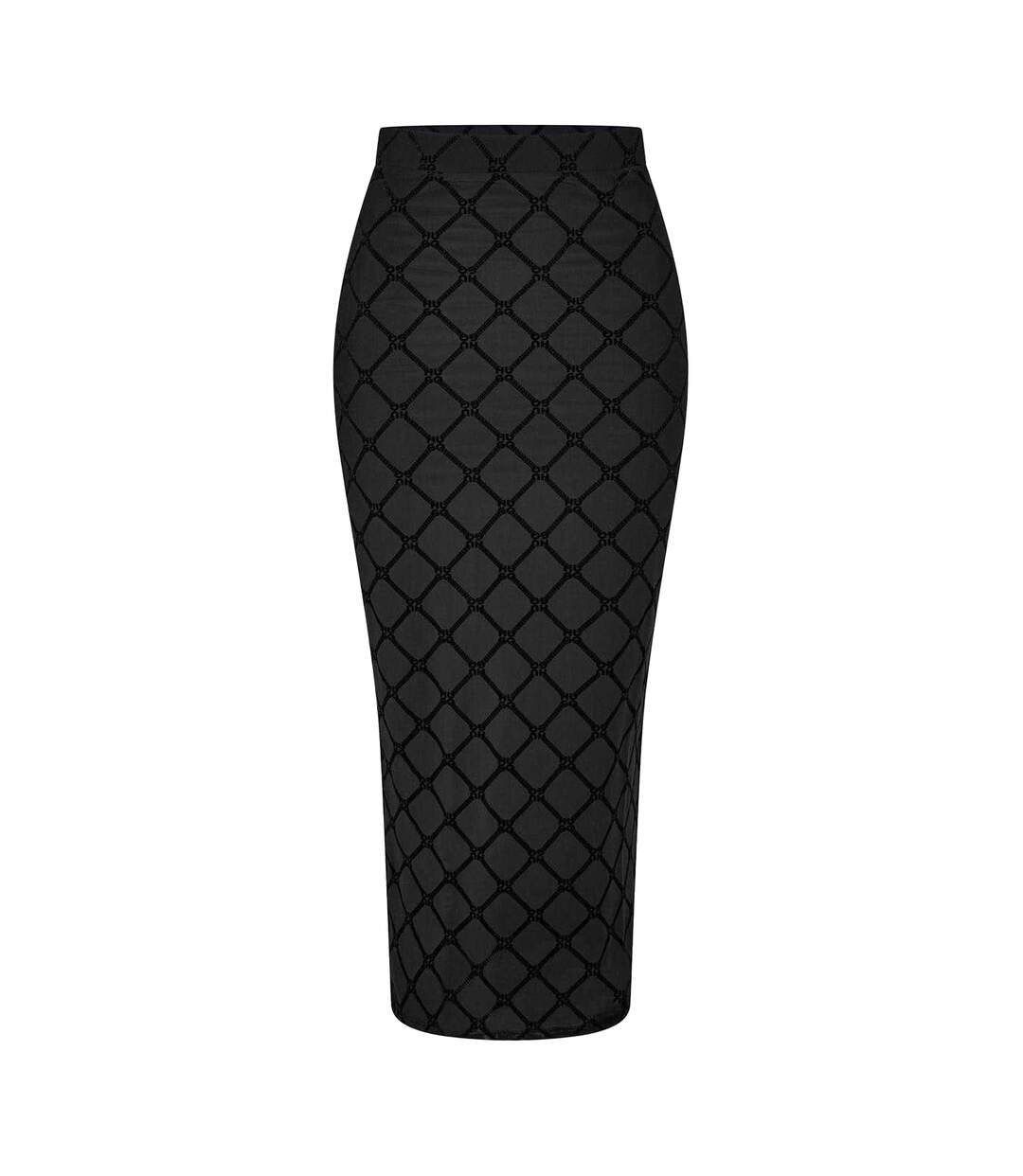 Womens/ladies Geometric Pencil Skirt Black Hugo-2