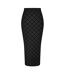 Womens/ladies Geometric Pencil Skirt Black Hugo-2