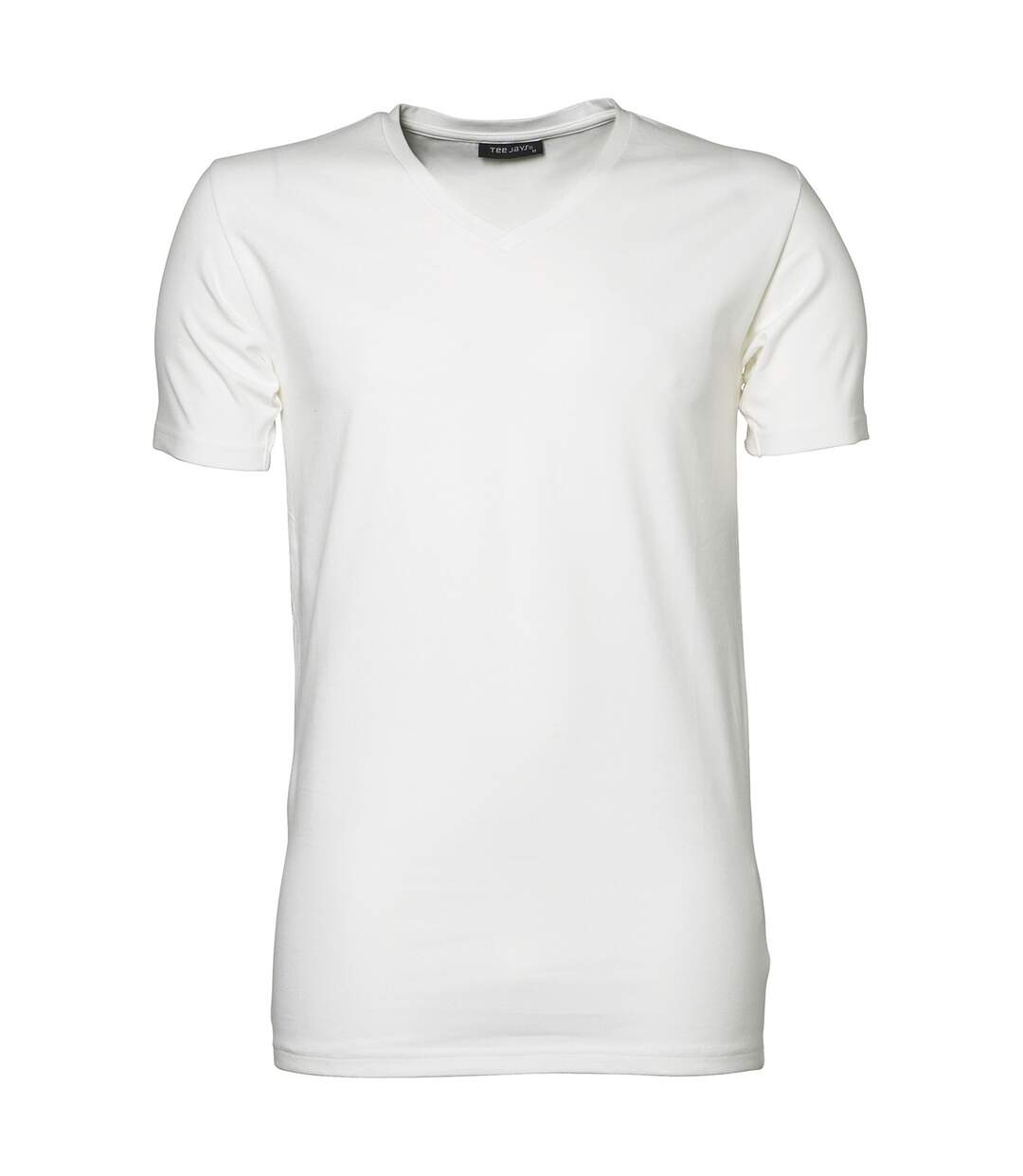 T-shirt PREMIUM manches courtes Homme col V stretch - 401 - blanc