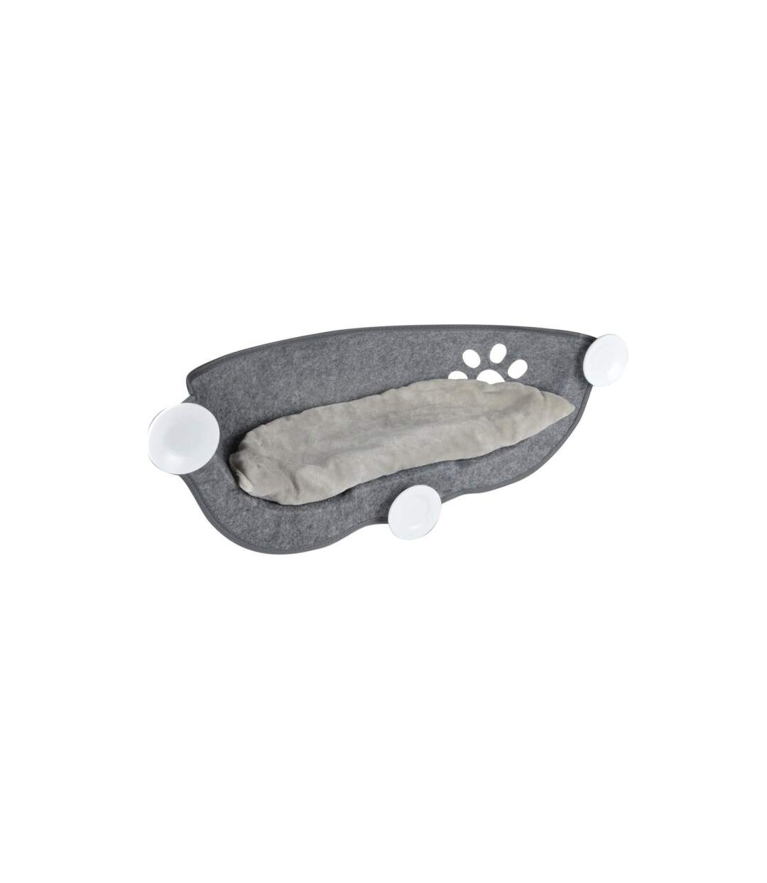 Hamac de Fenêtre pour Chat Feutrine 67cm Gris-1