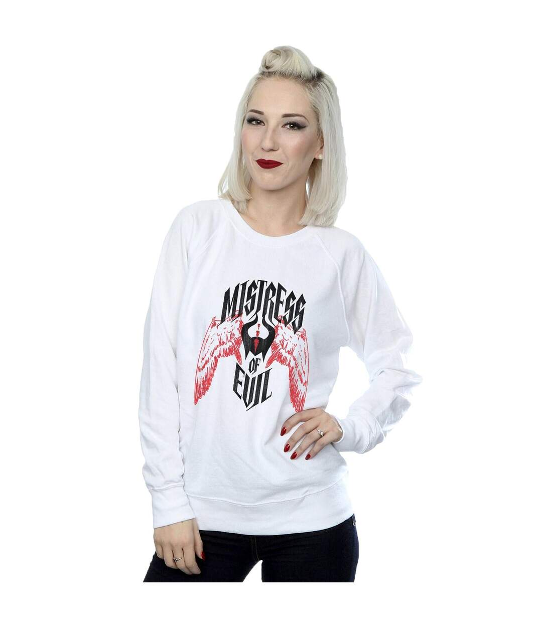 Disney Sweatshirt Femmes/Dames Maleficent Mistress Of Evil Wings (Blanc) - UTBI26490-2