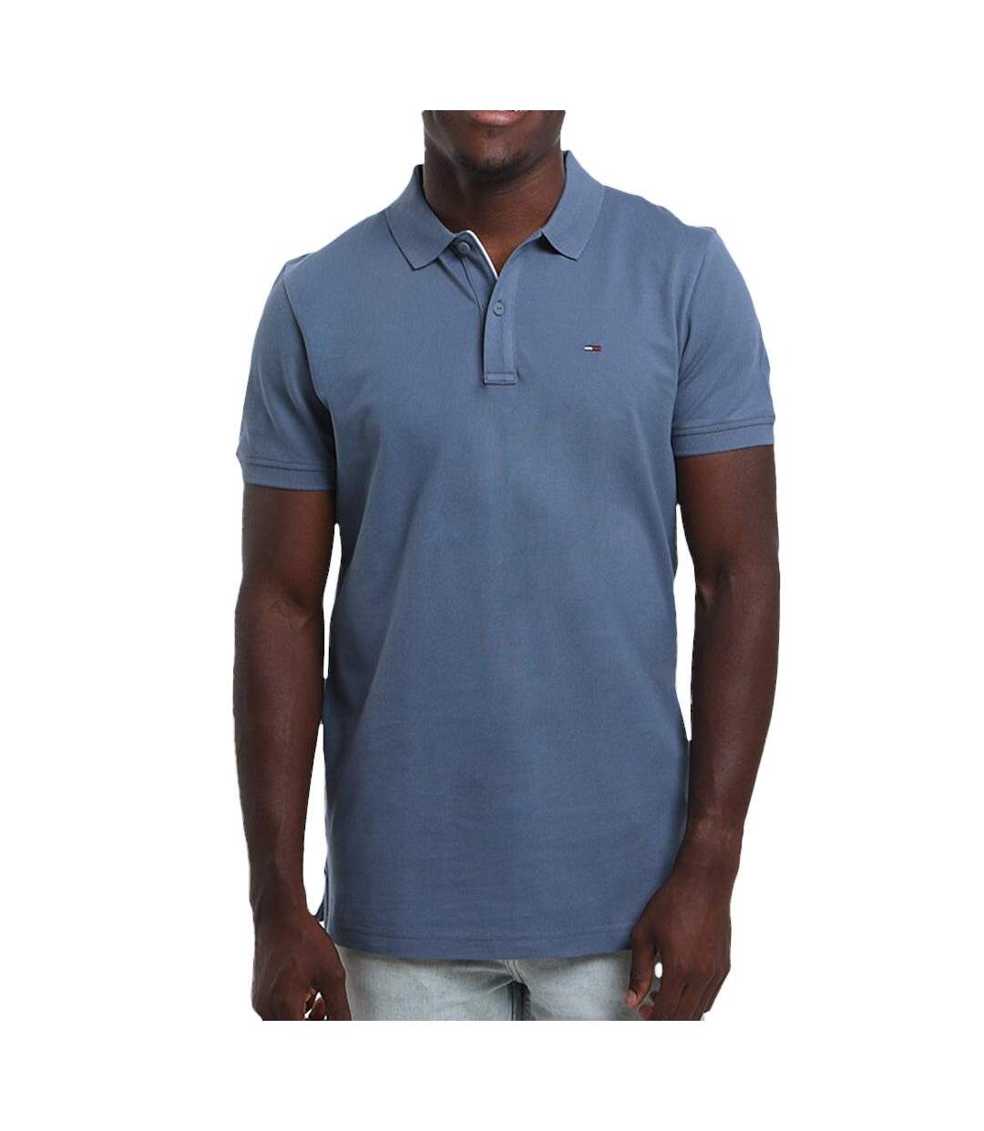 Polo bleu moyen homme tommy hilfiger tjm slim - l-1