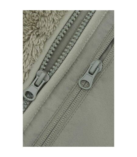 Womens/ladies Double Monkey Fleece Jacket Sage Reebok
