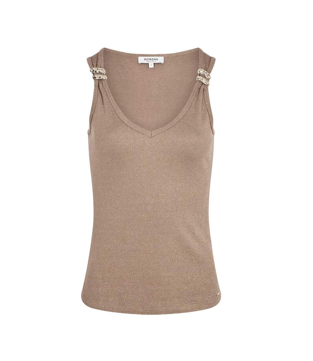Débardeur beige femme morgan dnoemi-2