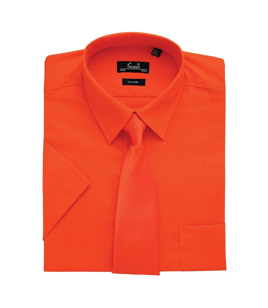 Chemise à manches courtes homme orange Premier Premier