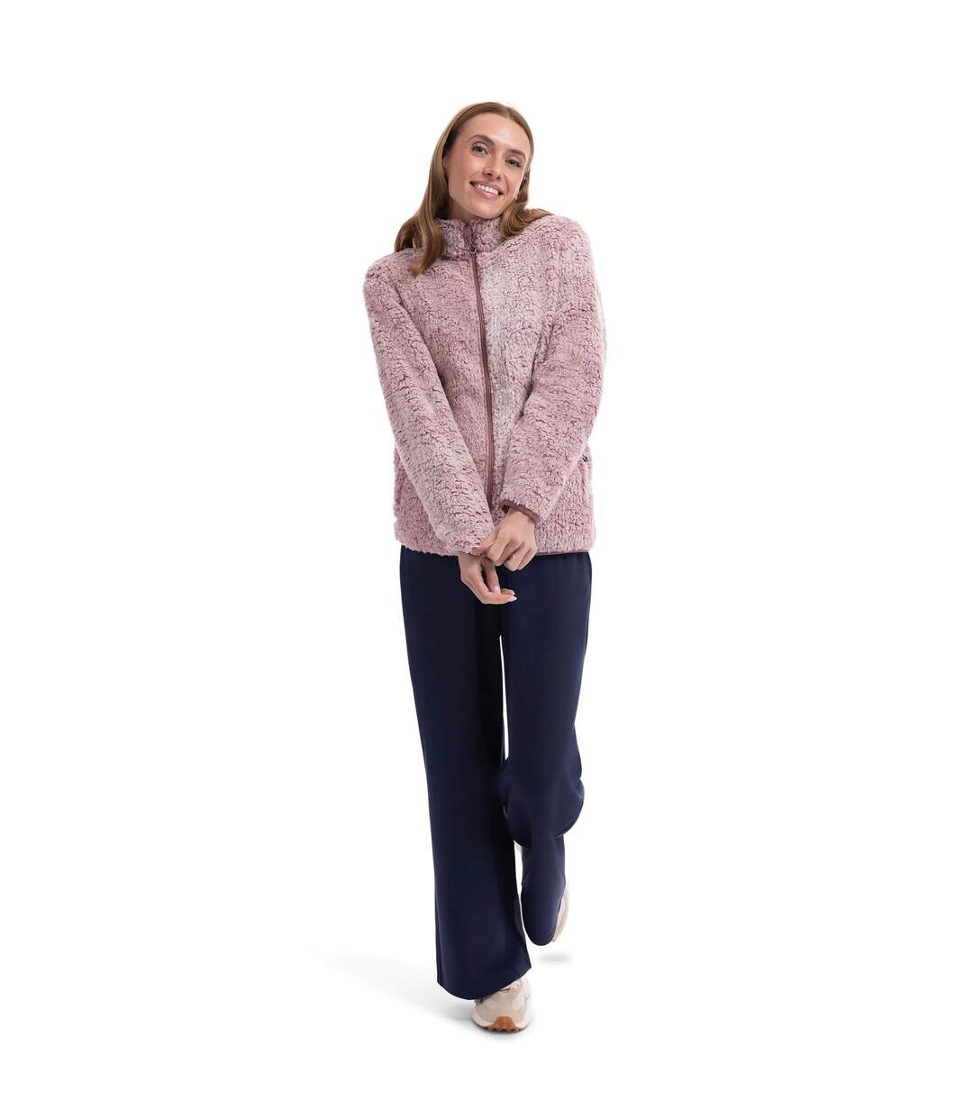 Veste Polaire Feathery Femme Rose Clair Trespass-4