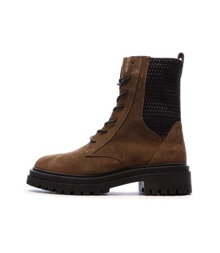 Bottines marron/noir femme geox iridea