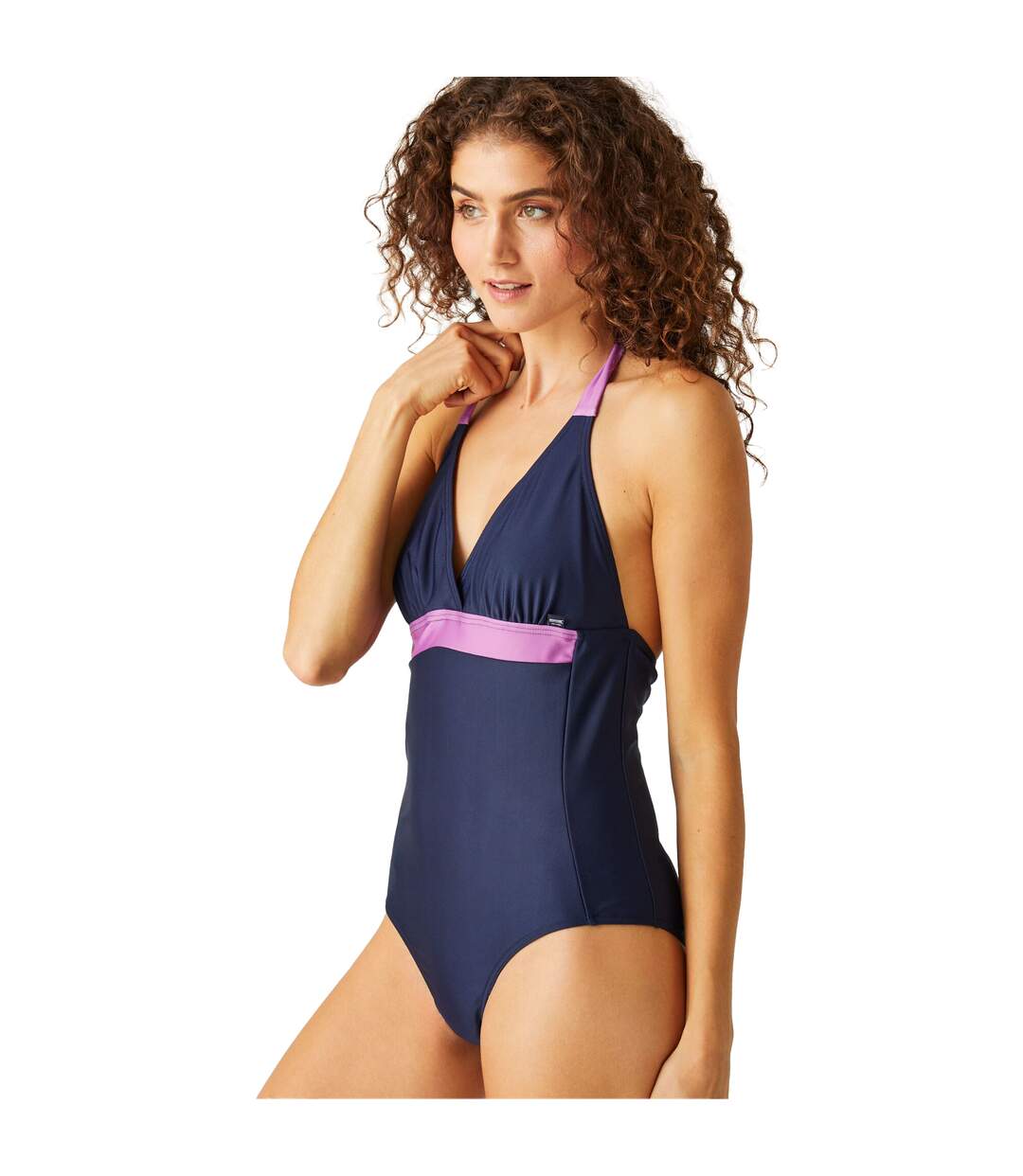 Maillot de bain 1 pièce flavia femme bleu marine / violet Regatta-4