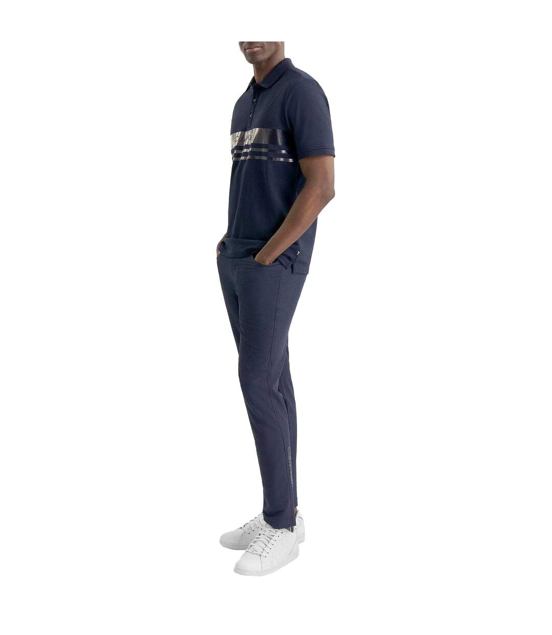 Mens Short-sleeved Polo Shirt Navy Calvin Klein-4