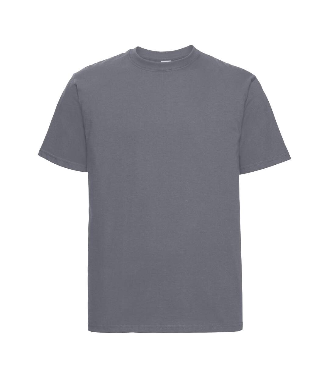 Europe Mens Classic Heavyweight Ringspun Short Sleeve T-shirt Convoy Grey Russell-1