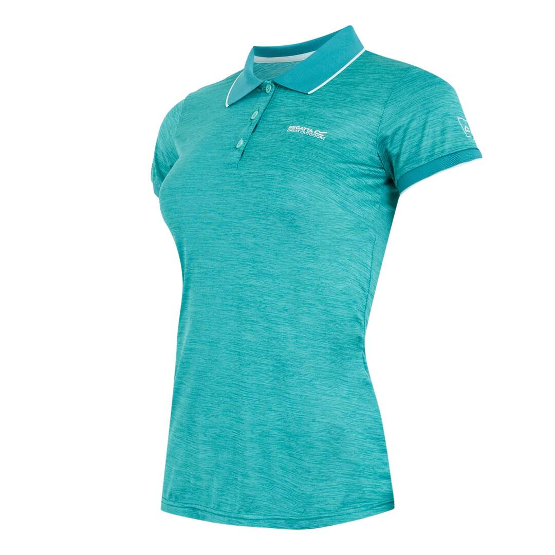 Polo manches courtes remex femme turquoise vif Regatta-3