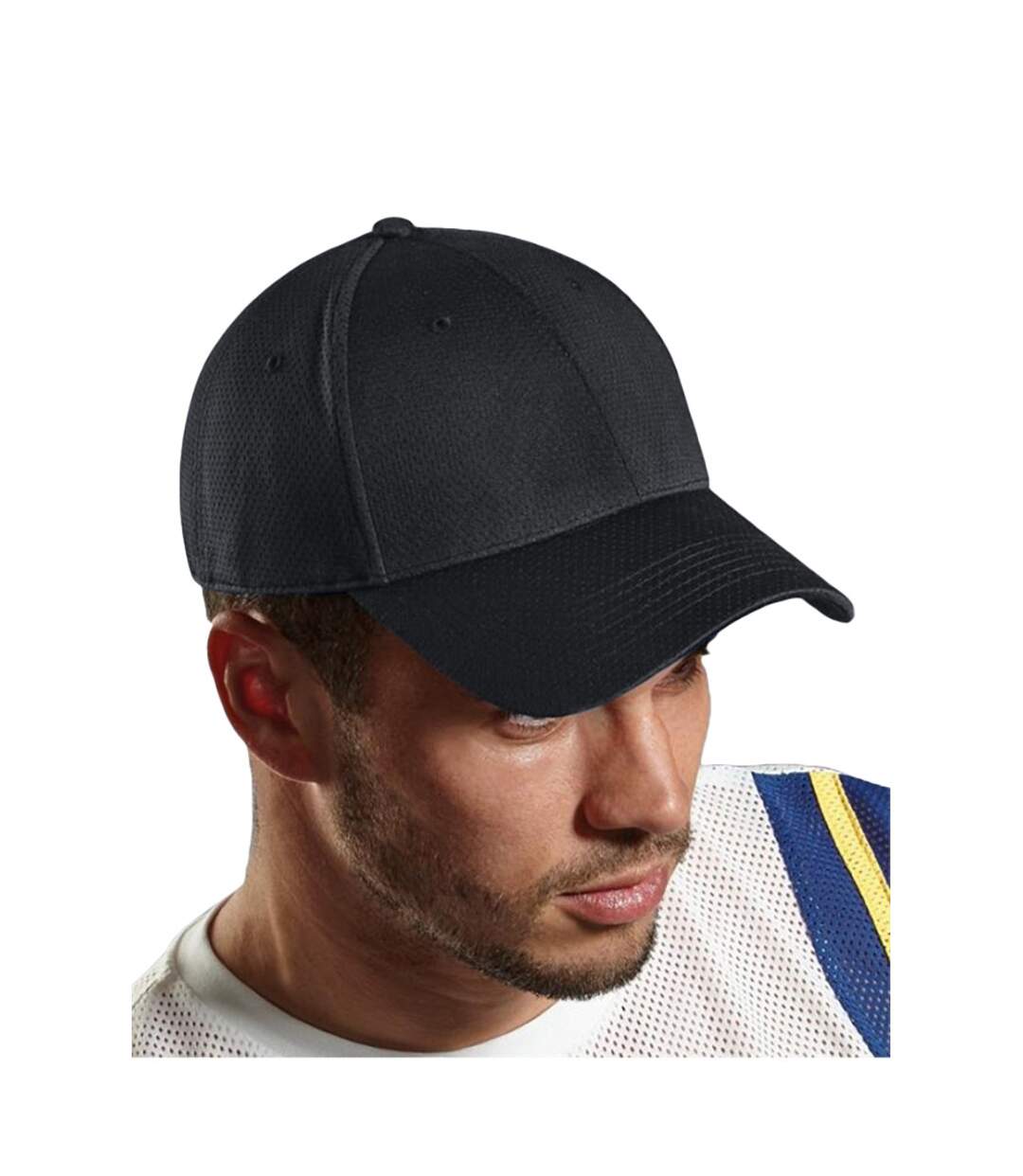 Casquette six panneaux air mixte noir Beechfield-2