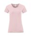 T-shirt Iconic Femme Rose Pâle Fruit Of The Loom-1