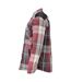 Mens Customised Checked Pile Shirt Bordeaux Mascot-3