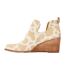 Womens/ladies Kallie Giraffe Print Suede Ankle Boots White Toms-3
