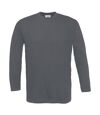 T-shirt manches longues homme - col rond - E190LSL - gris foncé
