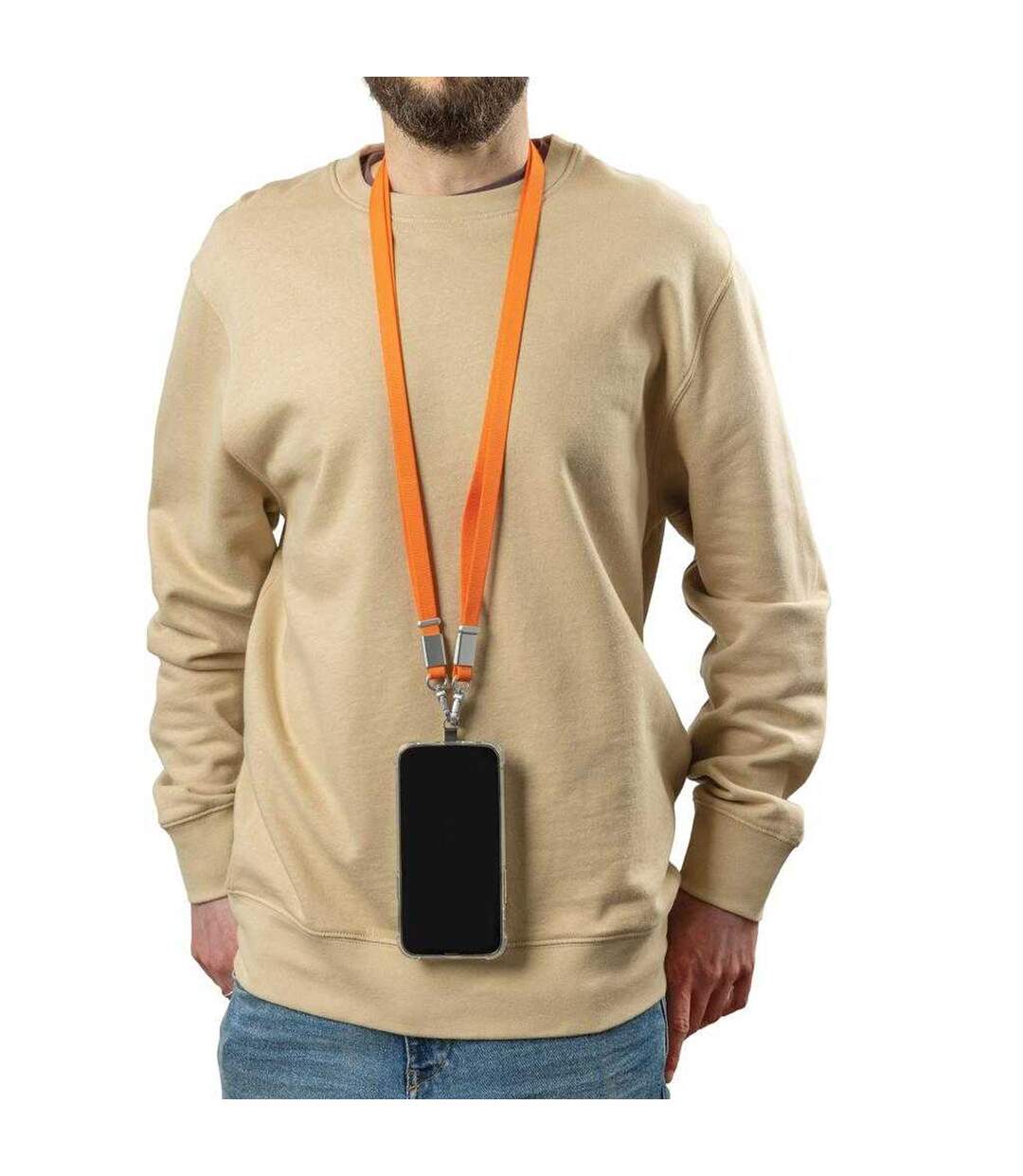 Recycled Pet Cross Body Lanyard Orange XD Xclusive-3