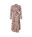 Robe Chemise Motif/style Imprimé Léopard Femme Rose Biba-2
