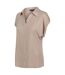 Polo Manches Courtes À Col V Motif/style Uni Femme Beige Regatta-3