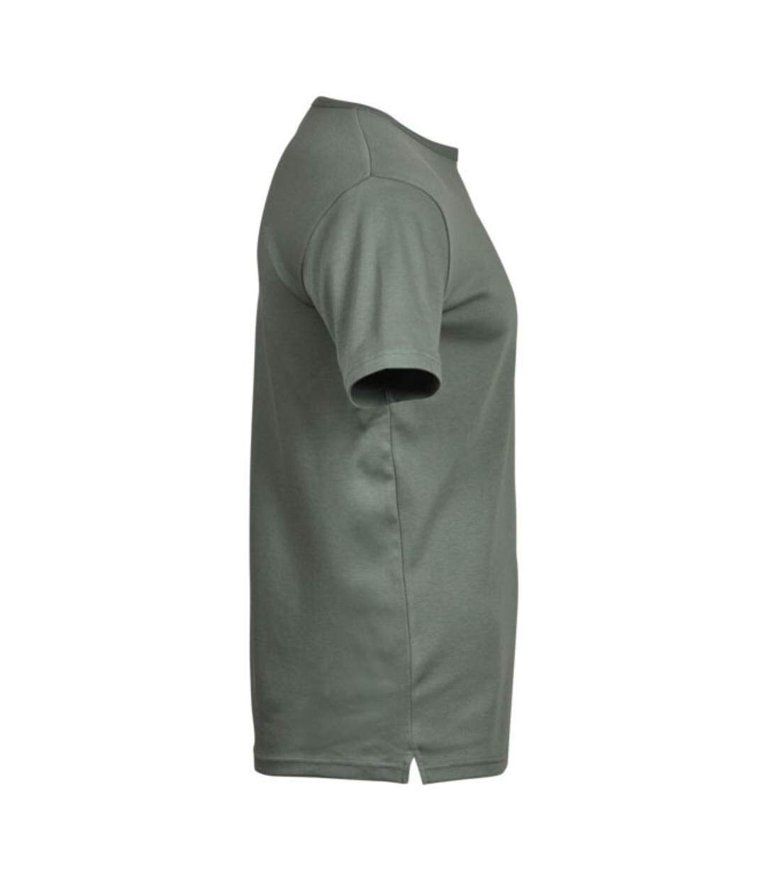 T-shirt À Manches Courtes Homme Vert De Gris Tee Jays-4