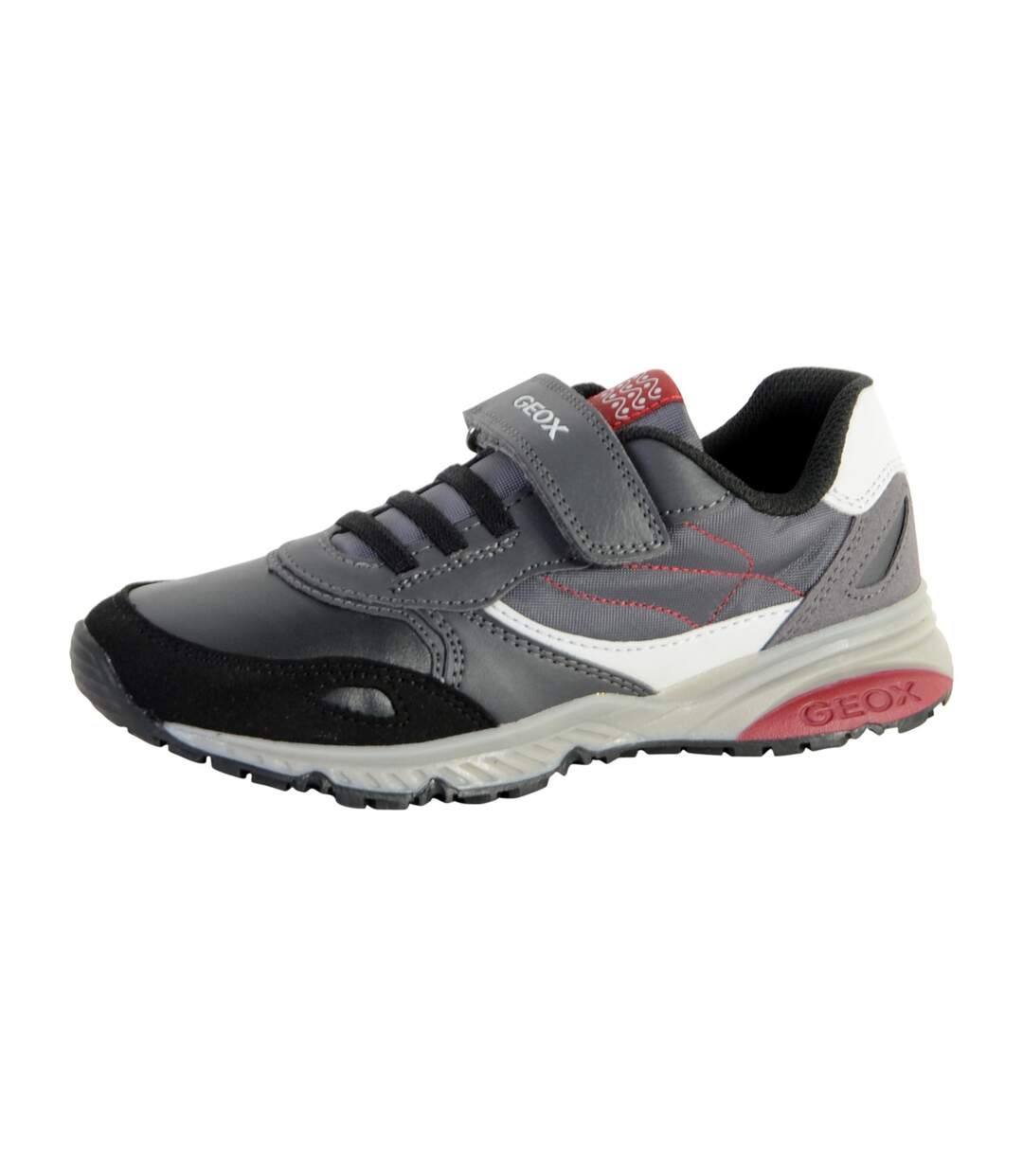 Basket Geox Enfant Bernie A Dark Grey Red-1