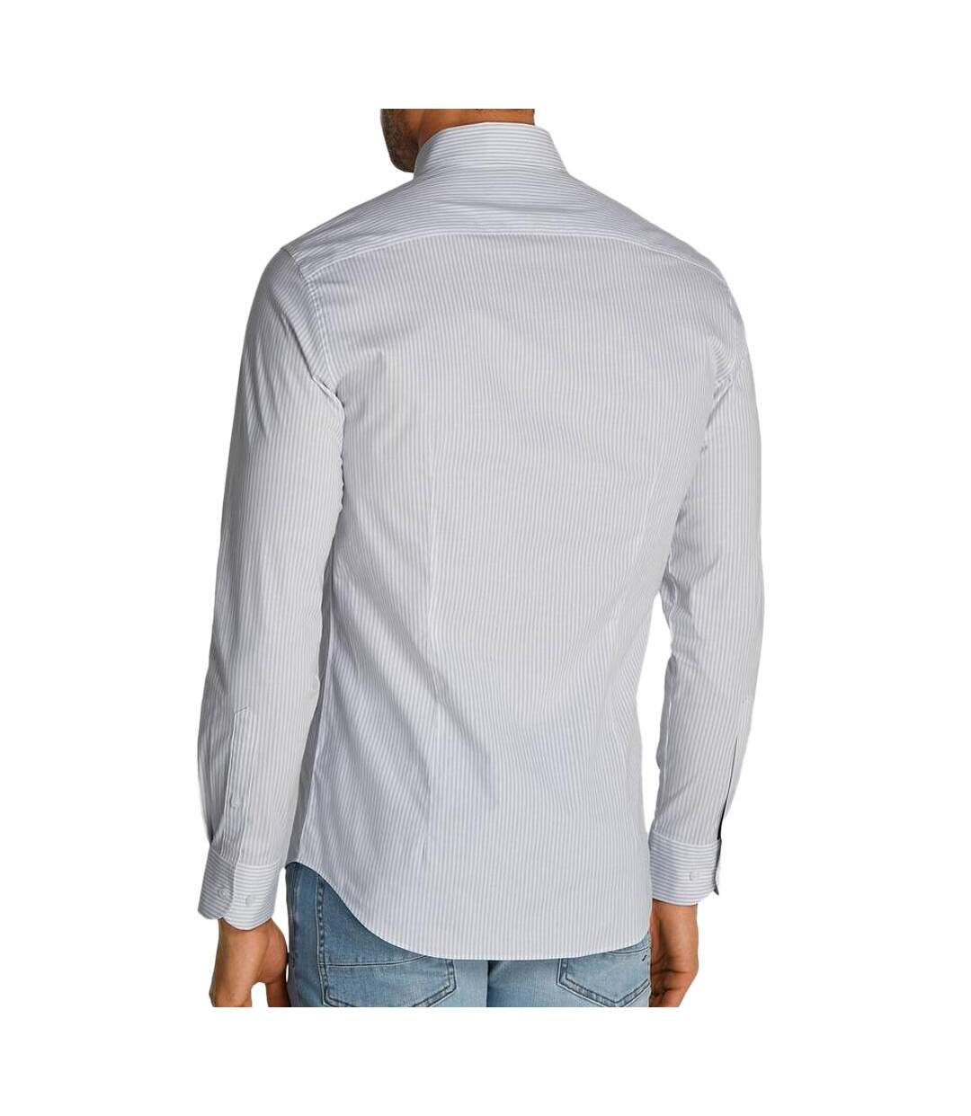 Chemise blanche/bleu homme tommy hilfiger poplin-2