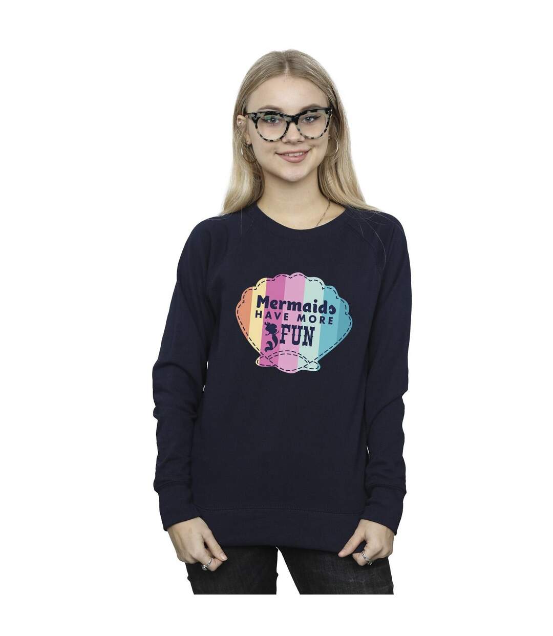 Disney - Sweat THE LITTLE MERMAID FUN - Femme (Bleu marine) - UTBI23396-2