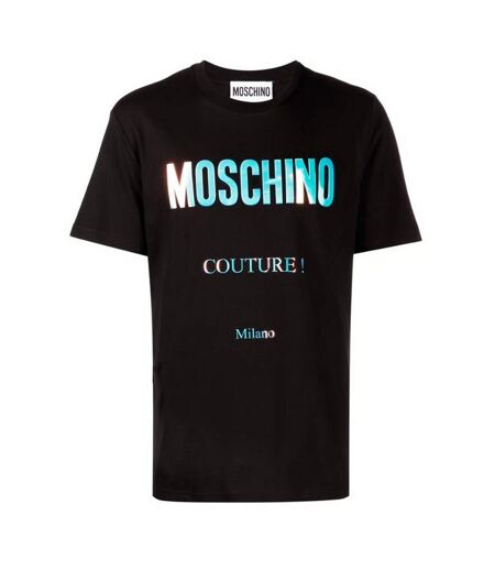 T-shirt Motif/style Réfléchissant Couture Homme Noir Moschino