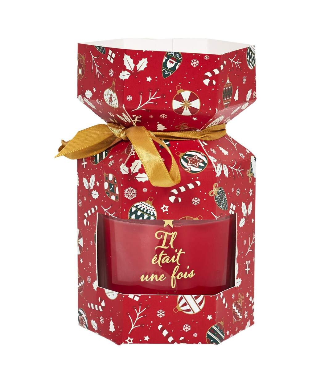 Bougie Parfumée Cracker Noël 180g Cannelle-1