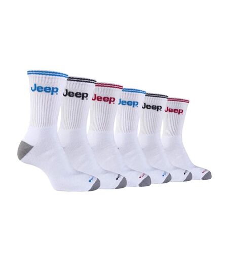 Men's 6 Pack Multipack Cushioned Crew Sport Socks - Outdoor Running