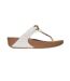 Womens/ladies Leather Snaffle Standard Sandals White Fit Flop-3