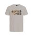 T-Shirt beige homme jack & jones distressed - l-1