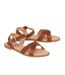 Womens/ladies Florence Crossover Wide Flat Sandals Tan Dorothy Perkins-3