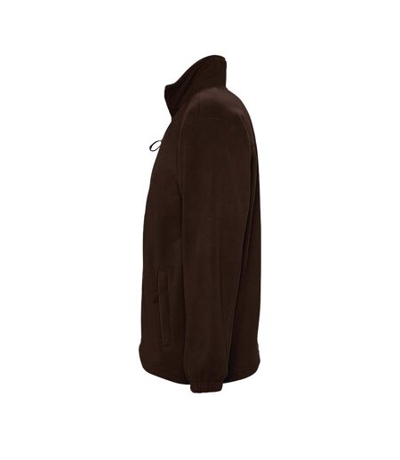 SOLS Mens North Full Zip Outdoor Fleece Jacket (Dark Chocolate)