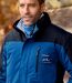 Men's Blue Water-Repellent Winter Parka