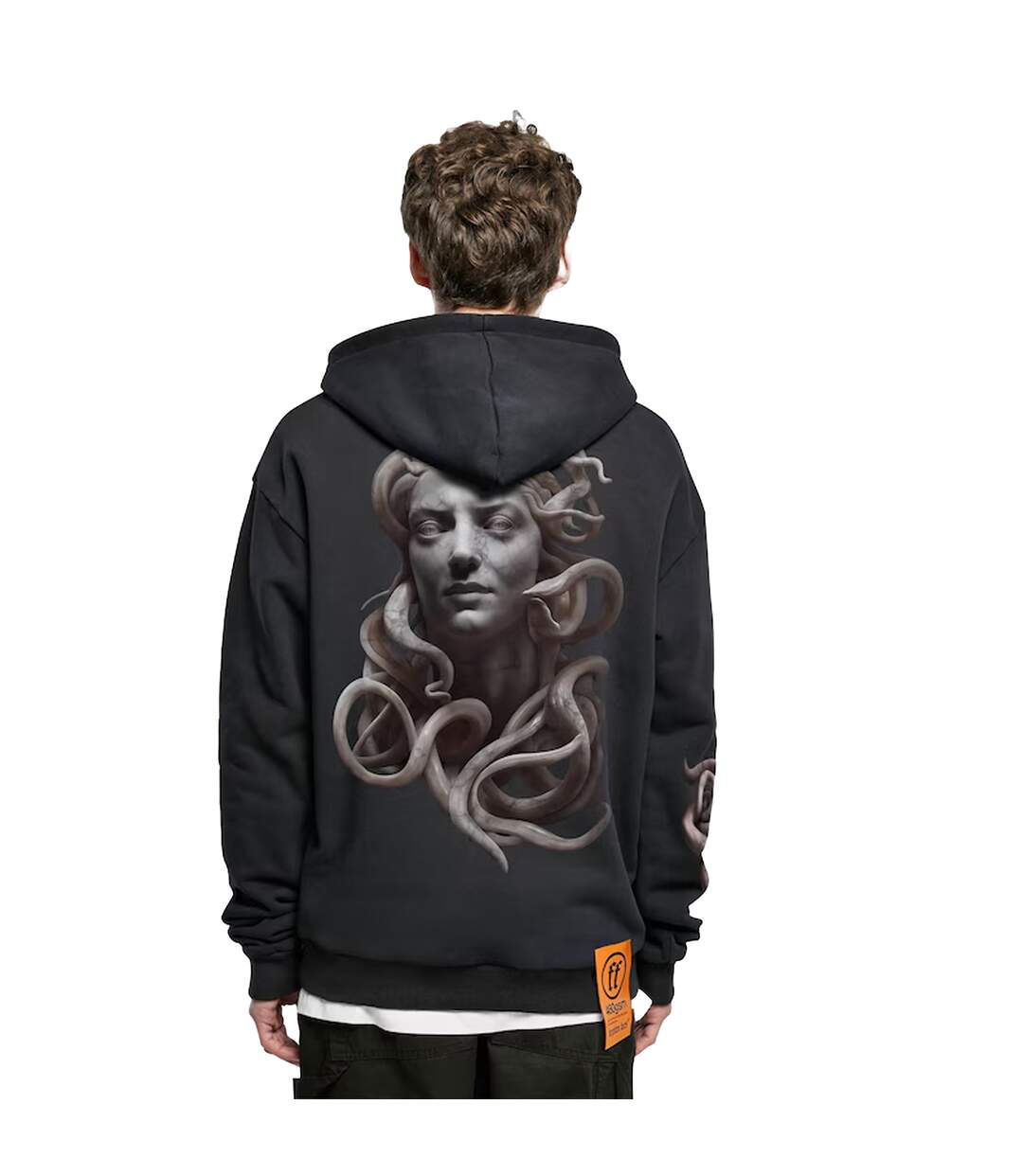 Sweat À Capuche Motif/style Médusa Homme Noir Forgotten Faces-3