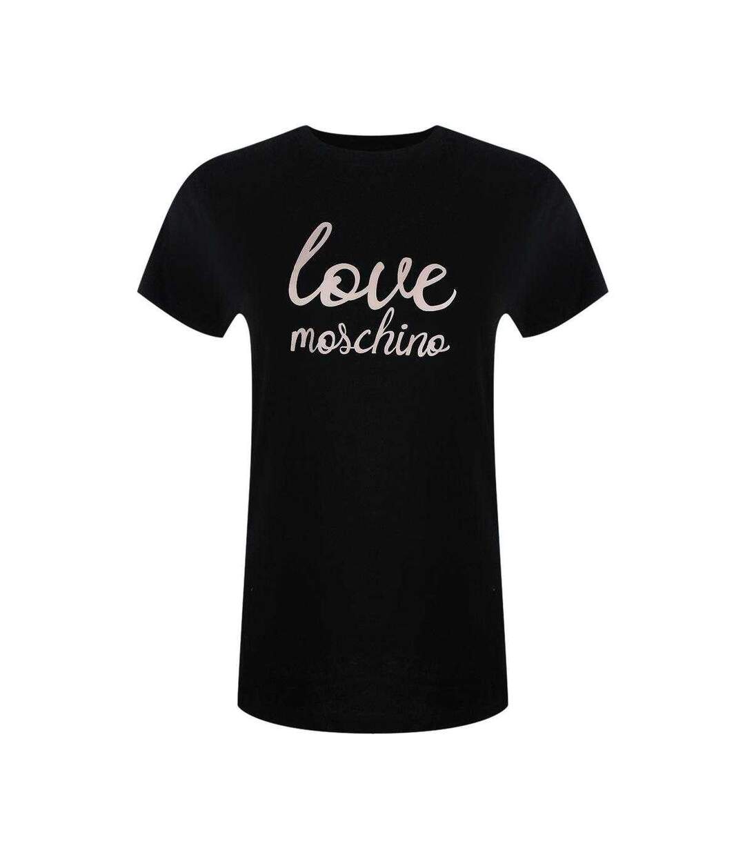 T-shirt Motif/style Vif Femme Noir Rose Foncé Love Moschino-1