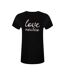 T-shirt Motif/style Vif Femme Noir Rose Foncé Love Moschino-1