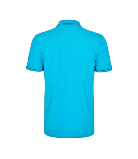 Mens Paddy Short-sleeved Polo Shirt Turquoise Aqua Boss