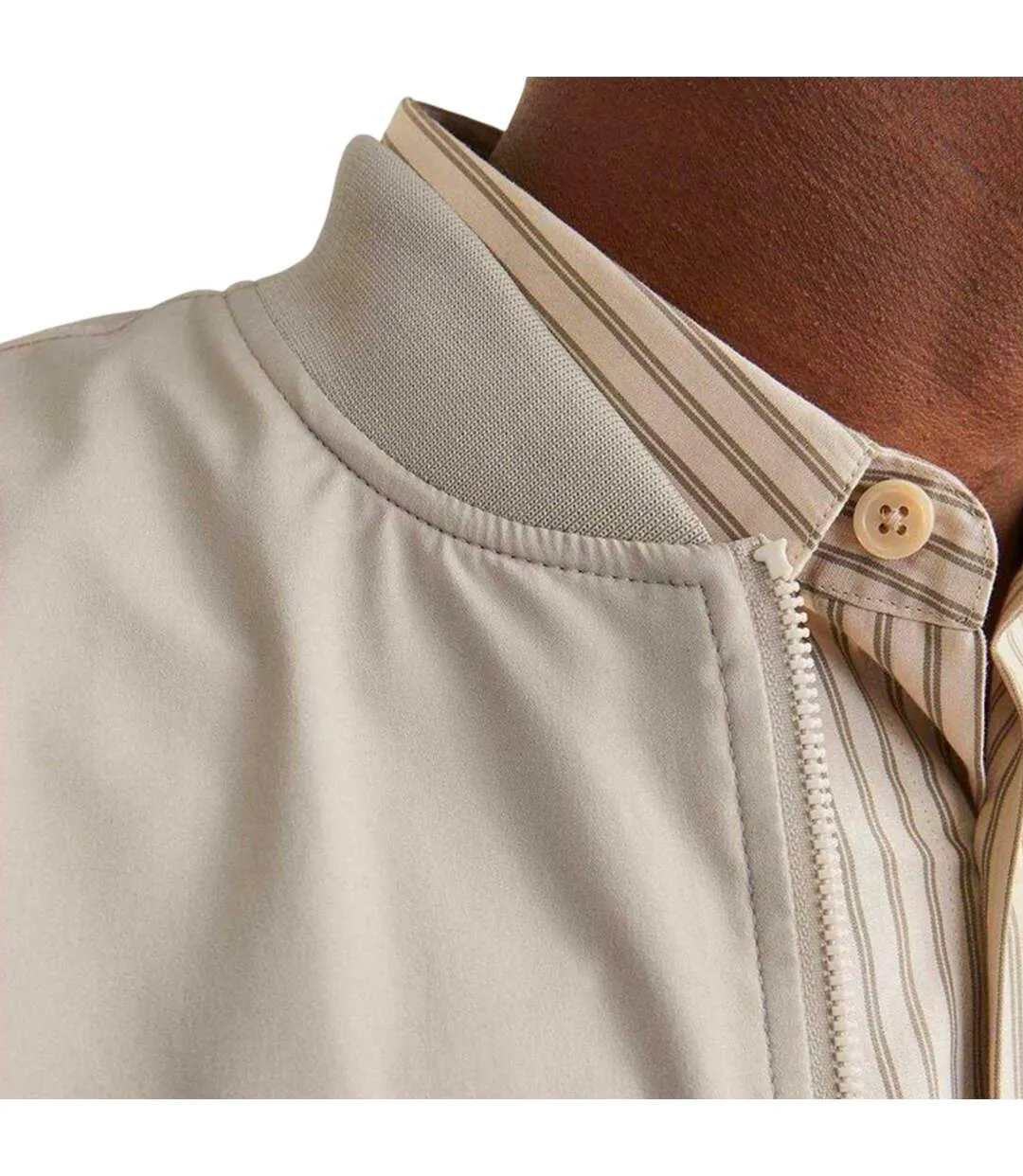 Blouson Aviateur Homme Beige Pâle Jack And Jones-4