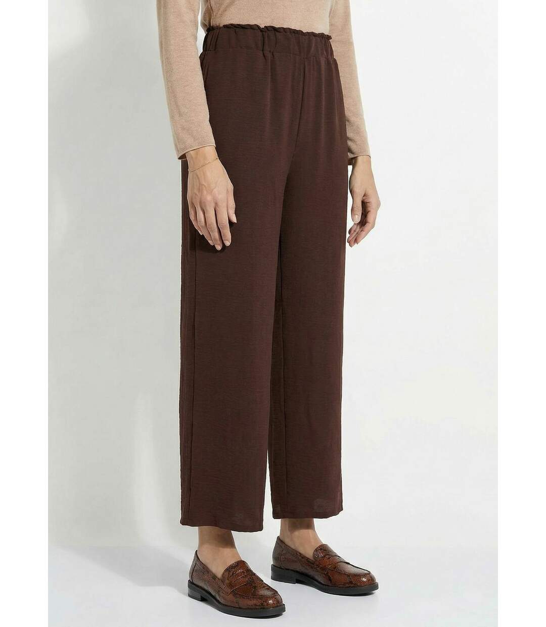 Pantalon large fluide en crêpe-1