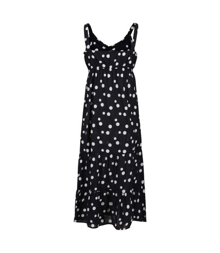 Womens/ladies gazania polka dot lightweight casual dress black/white Regatta