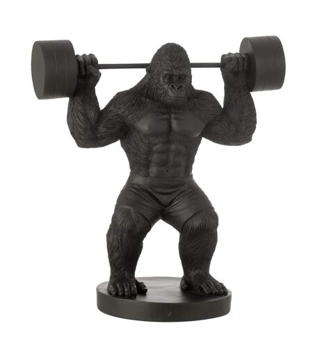 Statue Gorille en Résine Haltérophilie 62cm Noir
