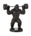 Statue Gorille en Résine Haltérophilie 62cm Noir-1