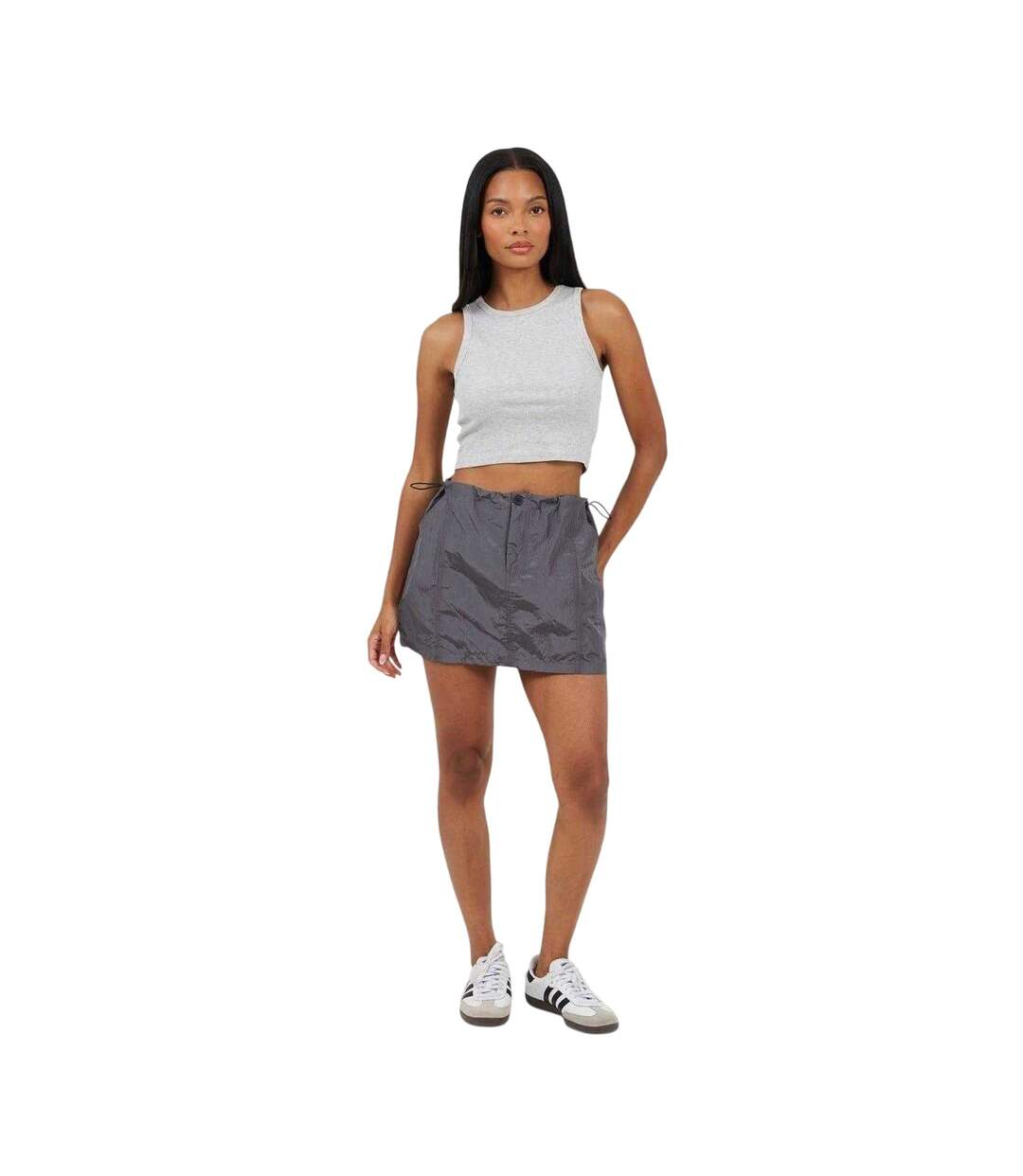 Mini Jupe Motif/style Cargo Femme Gris Brave Soul-1