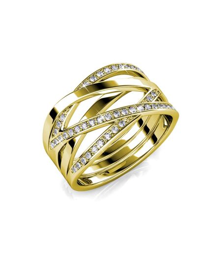 Bague Criss Cross - Cristal d'Autriche
