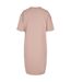 Robe T-shirt Femme Rose Pâle Build Your Brand-4