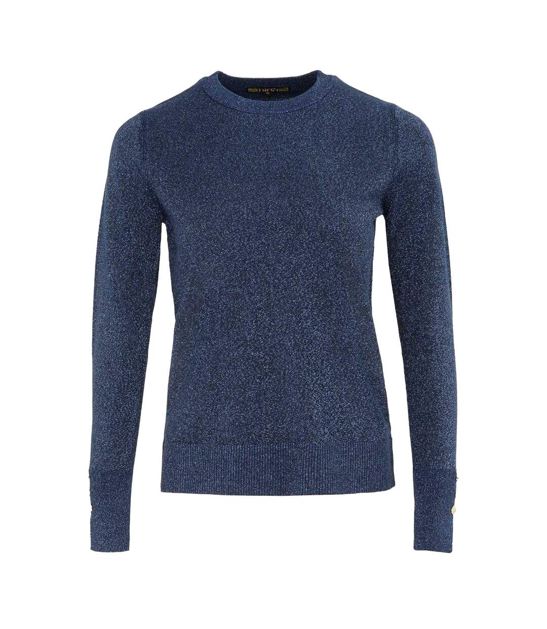 Pull Motif/style Scintillant Femme Bleu Marine Biba-1